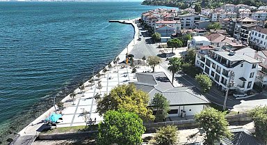 Ulaşlı sahiline 460 metrelik dalga kırıcı set yapıldı