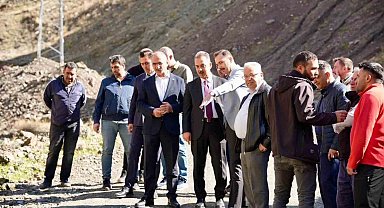 Üzümlü'de selden etkilenen köylerde çalışmalar incelendi