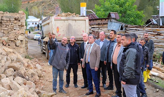 Vali Eldivan Heybetepe'deki yangın bölgesinde incelemelerde bulundu