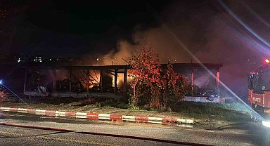 Yalova'da mobilya imalathanesinde yangın