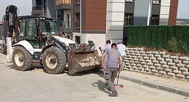 Yenimuhacir'de altyapı sonrası yol tamiratı