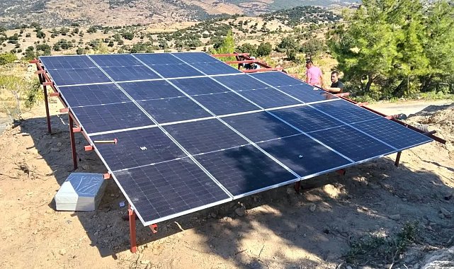 Yenipazar'da sondaj tesisine güneş enerjisi sistemi kuruldu