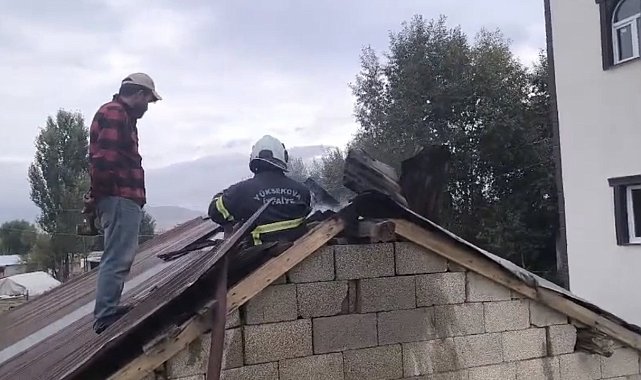 Yüksekova'da tandır evinde çıkan yangın söndürüldü