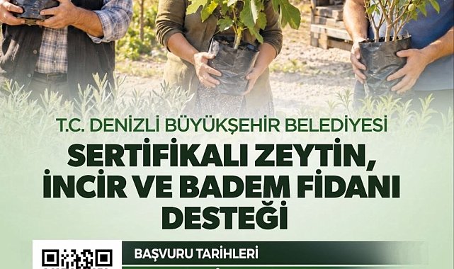 Zeytin, incir ve badem fidanı desteği için başvurular devam ediyor